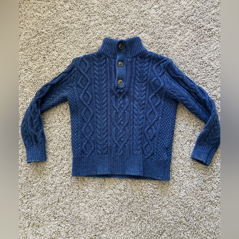 GapKids Cable knit sweater with buttons - Blue